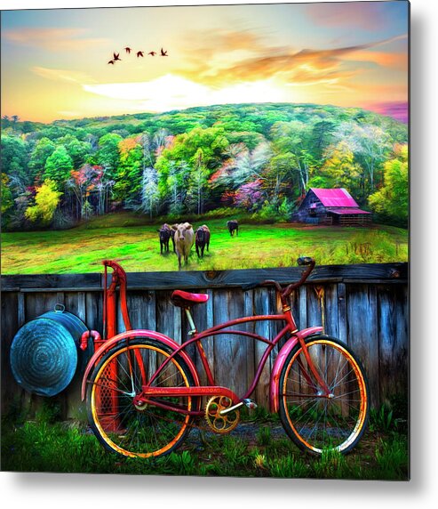 Barns Metal Print featuring the photograph Country Rust Painting by Debra and Dave Vanderlaan