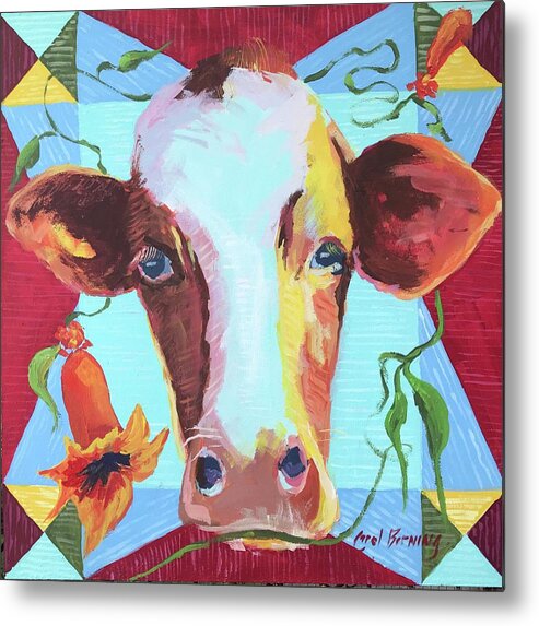 Virginia Creeper Metal Print featuring the painting Cow Itch Vine by Carol Berning