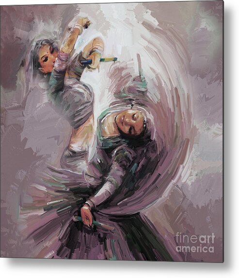 #bhangra Metal Print featuring the painting Cultural Dance 34GH by Gull G