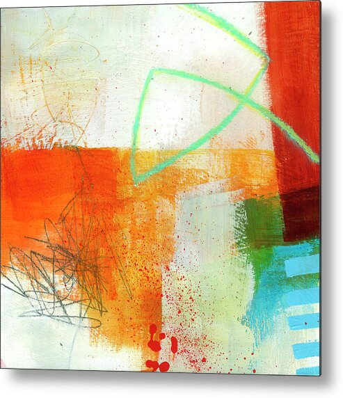 Abstract Art Metal Print featuring the painting Silver Lining #4 by Jane Davies