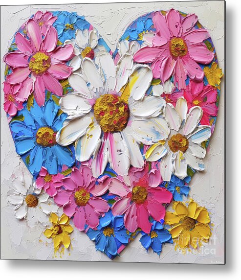 Daisy Metal Print featuring the painting Daisy Love by Tina LeCour