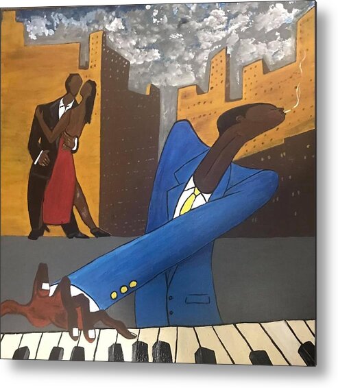  Metal Print featuring the painting Dancing on Our Mind by Charles Young