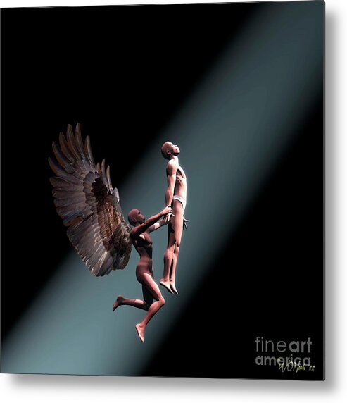 Angels Metal Print featuring the digital art Deliverance 2 by Walter Neal