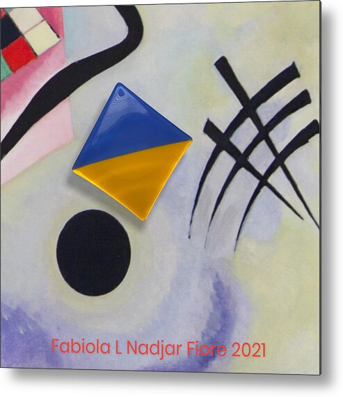 Royal Metal Print featuring the photograph Diago Duo Blue Yellow by Fabiola L Nadjar Fiore