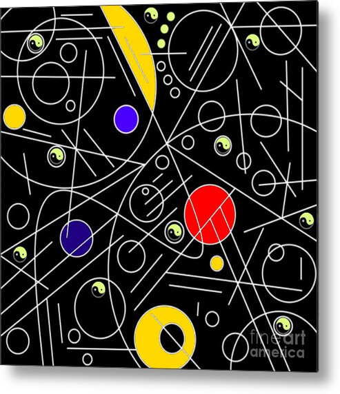 Red Metal Print featuring the digital art Different Direction by Designs By L