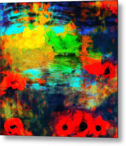Abstract Art Metal Print featuring the mixed media Dreaming by Canessa Thomas