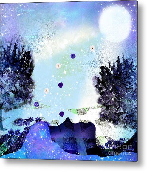 Dreaming Metal Print featuring the mixed media Dreaming Of Spring by Diamante Lavendar