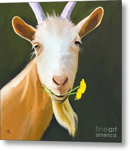 Goat Metal Print featuring the painting Dude by Tammy Lee Bradley