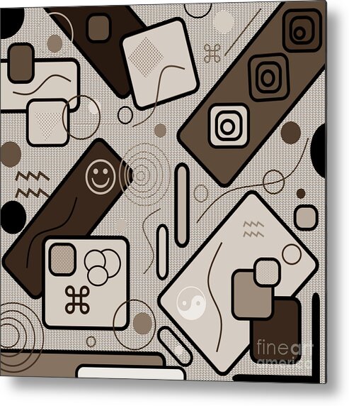 Sepia Metal Print featuring the digital art Earth Tones Memmy by Designs By L