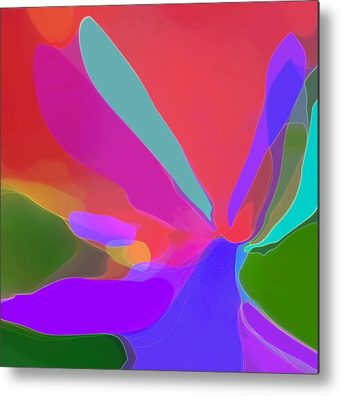 Abstract Metal Print featuring the digital art Ebullience by Gina Harrison