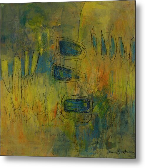 Mixed-media Painting Metal Print featuring the mixed media Echoes of Time by Chris Burton