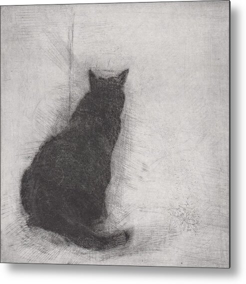 Cat Metal Print featuring the drawing Ellen Peabody Endicott - etching by David Ladmore