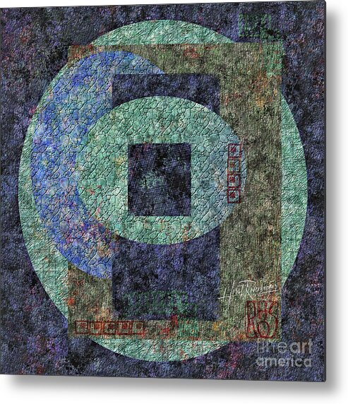 Abstract Metal Print featuring the painting Emotions Turn In A Circle by Horst Rosenberger