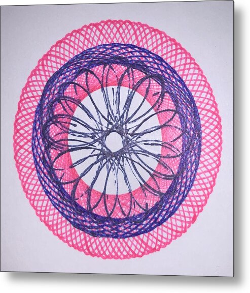 Energy Metal Print featuring the drawing Energetic Portal #3 by Steve Sommers