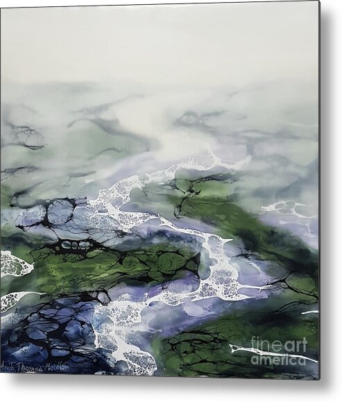 Sea Metal Print featuring the painting Ethereal Return by Anita Thomas