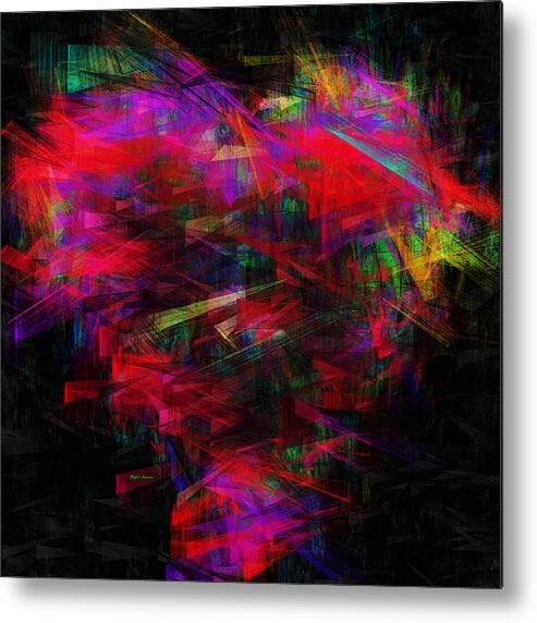 Abstract Metal Print featuring the mixed media Every Time I See You by Rafael Salazar