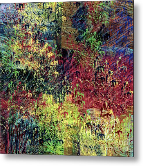 Abstract Metal Print featuring the painting Extasy by Horst Rosenberger