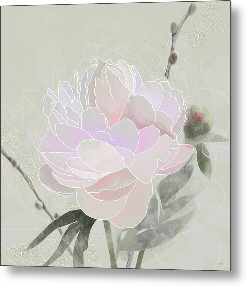 Floral Metal Print featuring the digital art Extravagance by Gina Harrison