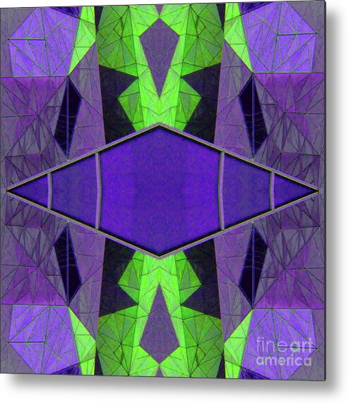 Abstract Metal Print featuring the photograph Federation Square Abstract 7 by Randall Weidner