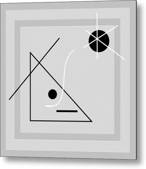 Black Metal Print featuring the digital art Feeling Square by Designs By L