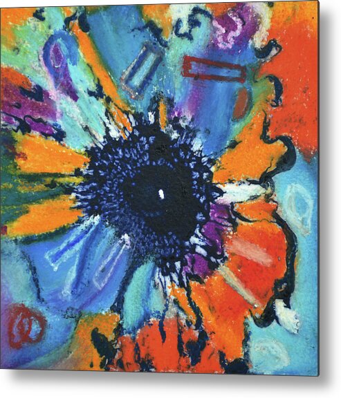 Abstract Art Metal Print featuring the painting Fiesta by Catherine Jeltes