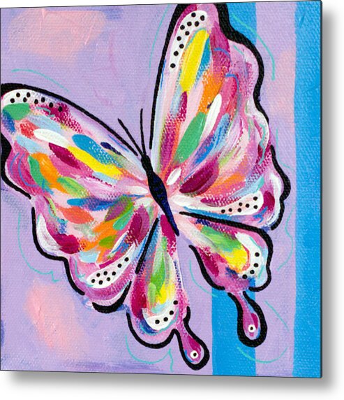 Butterfly Metal Print featuring the painting Fleeting Memory by Beth Ann Scott