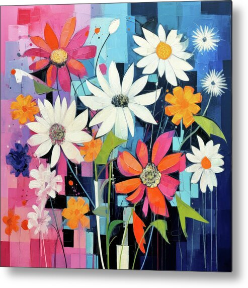 Flowers Metal Print featuring the digital art Flower Bouquet by Imagine ART