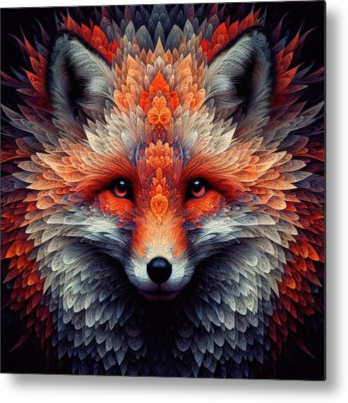 Red Fox Metal Print featuring the photograph Foxilated by Bill and Linda Tiepelman