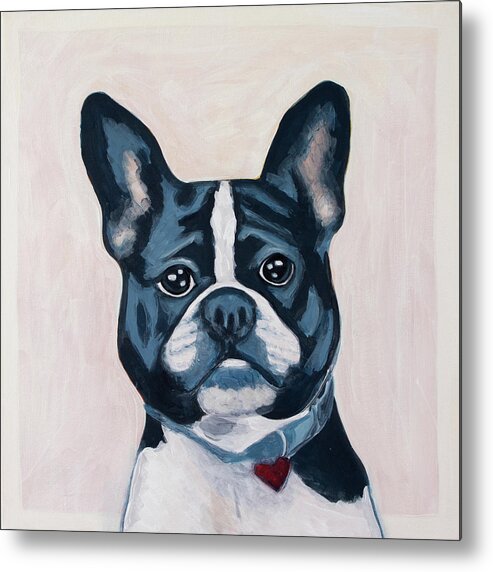 French Metal Print featuring the painting Frenchie by Pamela Schwartz