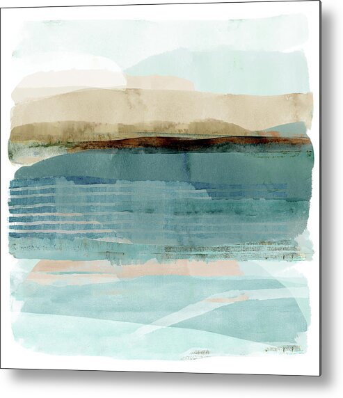 Abstract Metal Print featuring the painting Freshwater Bay I by Flora Kouta