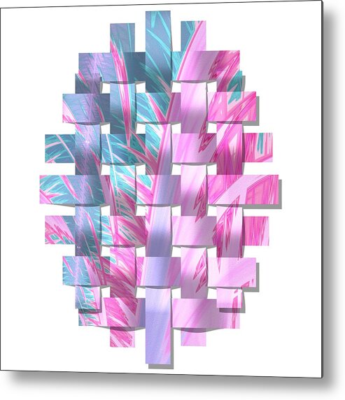 Spring Metal Print featuring the mixed media Garden Weave artistic design by Bonnie Bruno