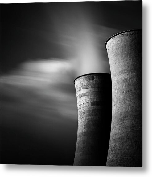 Cooling Tower Metal Print featuring the photograph Geothermal Power, Study I by Stefano Orazzini