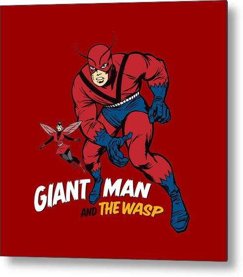 Avengers Metal Print featuring the digital art Giant Man and the Wasp by Edward Draganski