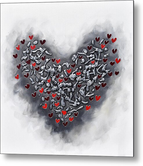 Heart Metal Print featuring the painting Grateful by Amanda Dagg