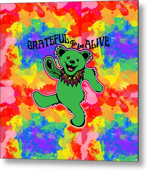 Grateful Metal Print featuring the digital art Grateful To Be Alive by Christina Rick