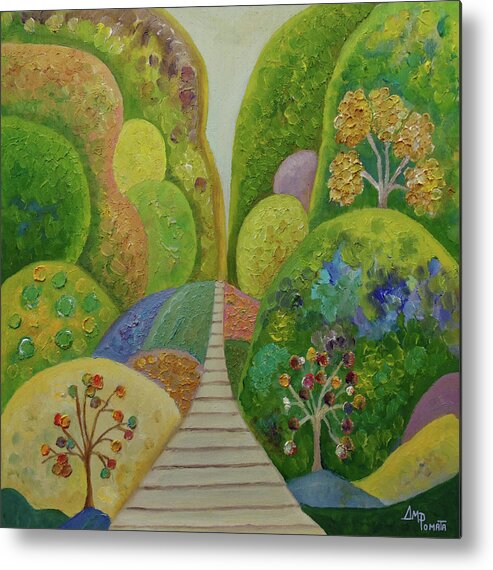 Trees Metal Print featuring the painting Greenway Springs by Angeles M Pomata