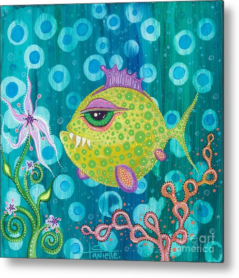 Fish Metal Print featuring the painting I Got a New Attitude by Tanielle Childers