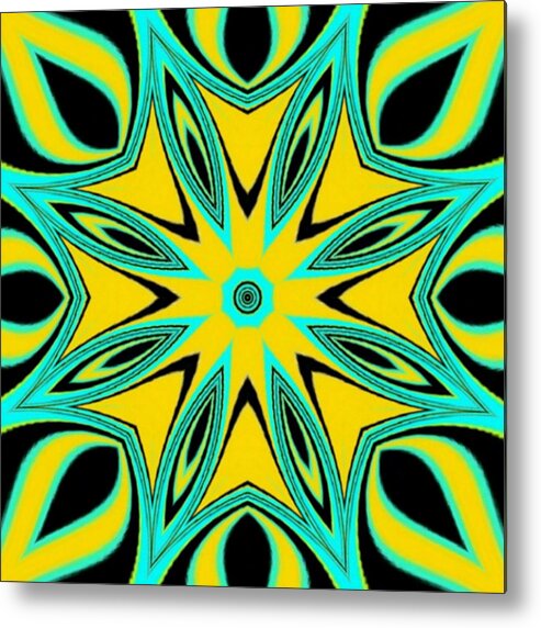 Black Metal Print featuring the digital art Happiness Pop by Designs By L