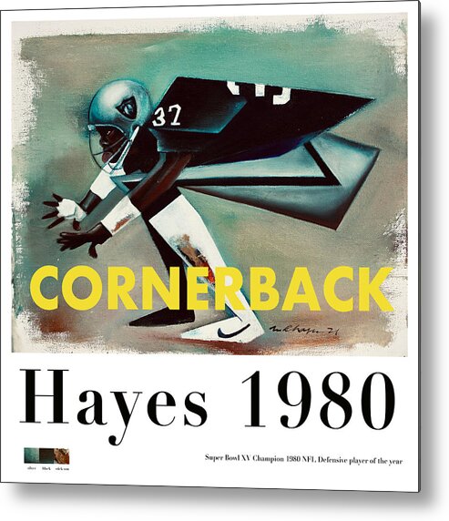 Lester Hayes Metal Print featuring the mixed media Hayes 1980 by Martel Chapman