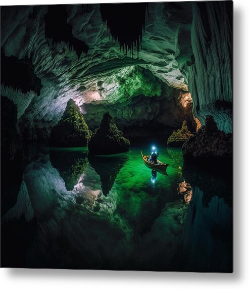 Adventure Metal Print featuring the digital art The Magic of the Cave by Kamdon Simmons