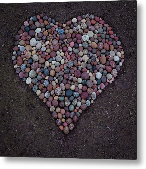 Metal Print featuring the sculpture Heart Of Stones by Pontus Jansson