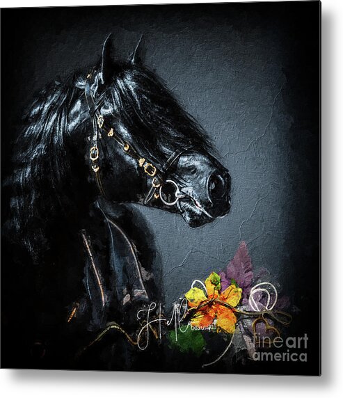 Horse Metal Print featuring the digital art Hello Beautiful by Janice OConnor