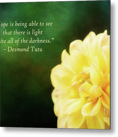 Hope Metal Print featuring the photograph Hope and Light Inspirational Card and Art by Anita Pollak