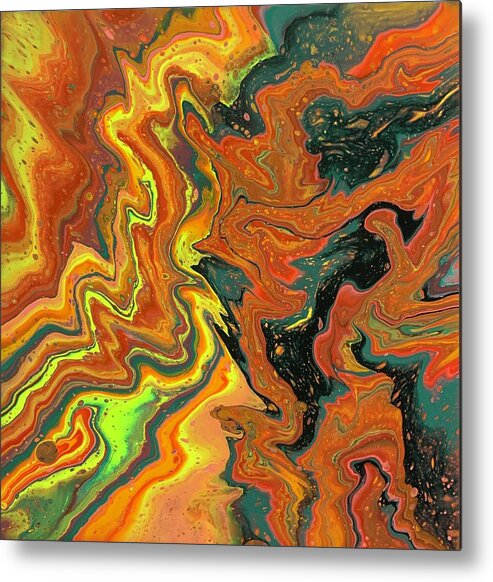 Trippy Metal Print featuring the painting Hybrid by Nicole DiCicco