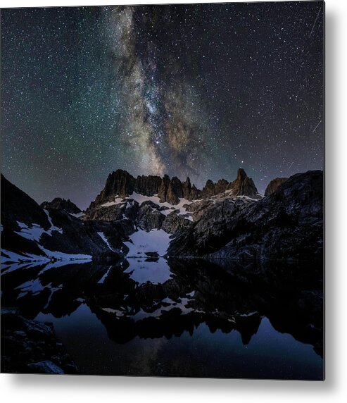 Landscape Metal Print featuring the photograph Iceberg Lake Night Sky by Romeo Victor