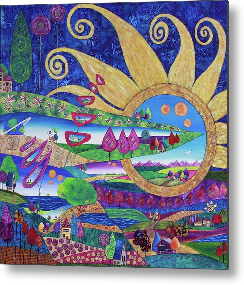 Dreamscape Metal Print featuring the painting Idyllia by Winona's Sunshyne