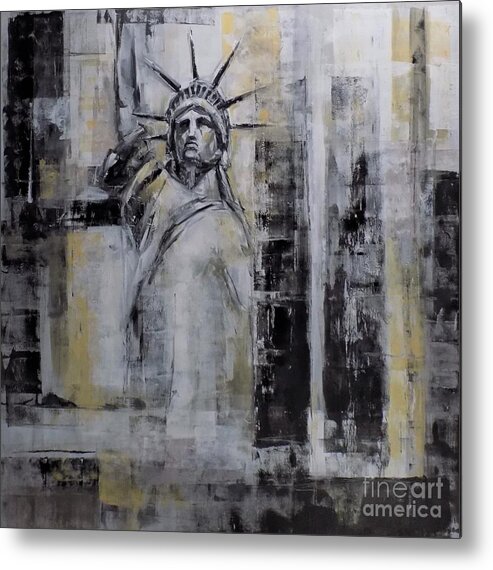 Liberty Metal Print featuring the painting We're Still Standing by Dan Campbell
