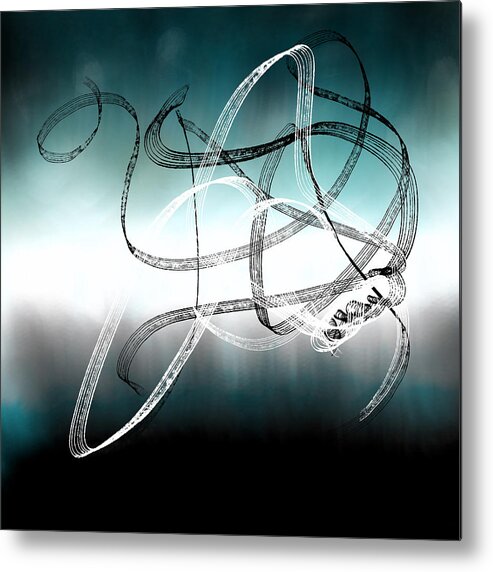 Abstract Metal Print featuring the digital art Infinite colors by Amber Lasche