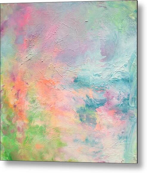 Abstract Art Metal Print featuring the painting Into the Mist by Patty Kay Hall
