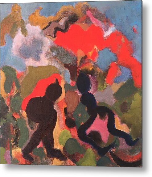 Abstract Metal Print featuring the painting It's a mixed up world by Richard Willson